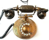 Vintage Telephone Embosed design working Brass